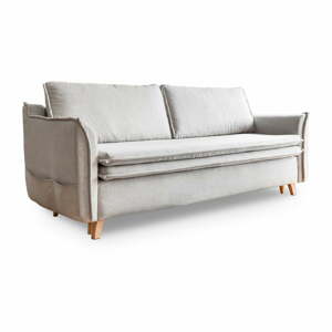 Krémszínű kinyitható kanapé 225 cm – Miuform