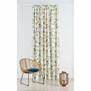 Zöld-krémszínű sötétítő függöny 210x260 cm Maui – Mendola Fabrics
