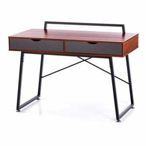 Íróasztal diófa dekoros asztallappal 57.5x120 cm Tolm – Homede