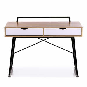 Íróasztal tölgyfa dekoros asztallappal 57.5x120 cm Tolm – Homede