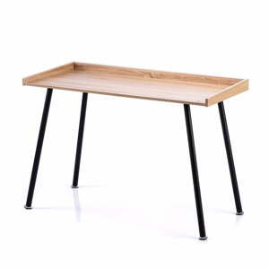 Íróasztal tölgyfa dekoros asztallappal 52x115 cm Missa – Homede