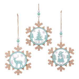 Lógó karácsonyi díszek 3 darabos készletben Snowflake - Casa Selección