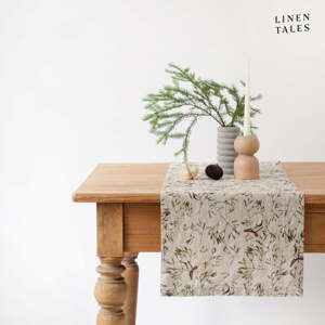 Len asztali futó karácsonyi mintával 40x200 cm – Linen Tales