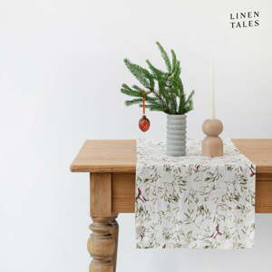 Len asztali futó karácsonyi mintával 40x200 cm – Linen Tales