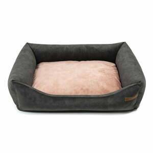 Rózsaszín-sötétszürke fekhely kutyáknak 75x85 cm SoftBED Eco – Rexproduct