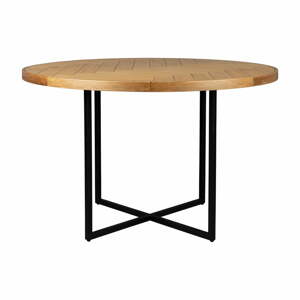 Kerek étkezőasztal tölgyfa dekoros asztallappal ø 120 cm Class – Dutchbone