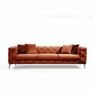 Narancssárga bársony kanapé 237 cm Como – Balcab Home