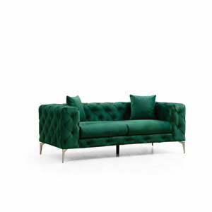 Sötétzöld bársony kanapé 197 cm Como – Balcab Home