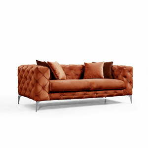 Narancssárga bársony kanapé 197 cm Como – Balcab Home