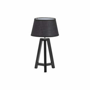 Fehér-fekete asztali lámpa textil búrával (magasság 44 cm) Omar – WOOOD