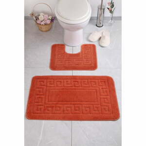 Narancssárga WC szőnyeg 2 db-os szettben Ethnic - Foutastic