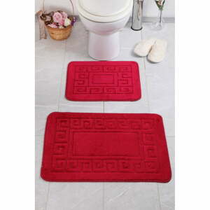 Piros fürdőszobai szőnyegek 2 darabos készletben Ethnic - Foutastic