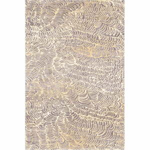 Bézs gyapjú szőnyeg 133x180 cm Koi – Agnella