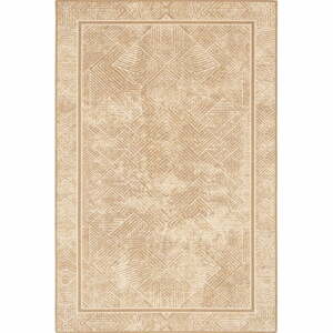 Bézs gyapjú szőnyeg 100x180 cm Jenny – Agnella