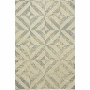 Bézs gyapjú szőnyeg 133x180 cm Tile – Agnella