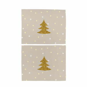 Textil tányéralátét szett karácsonyi mintával, 2 db-os 35x45 cm Gold Tree – Butter Kings