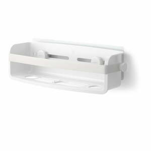 Fehér öntapadós újrahasznosított műanyag fürdőszobai polc Flex Adhesive – Umbra