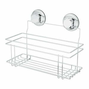 Ezüstszínű öntapadós fém fürdőszobai polc Bestlock Bath – Compactor