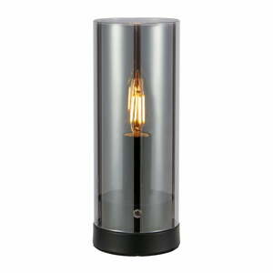 Fekete asztali lámpa üveg búrával (magasság 23 cm) Post – Markslöjd