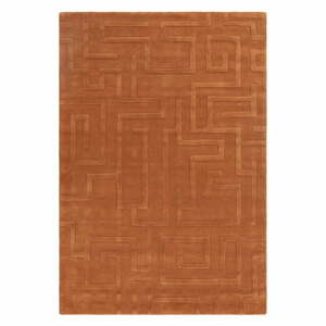 Téglavörös gyapjú szőnyeg 120x170 cm Maze – Asiatic Carpets