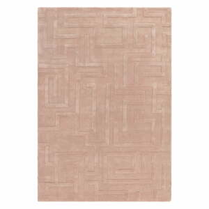 Világos rózsaszín gyapjú szőnyeg 200x290 cm Maze – Asiatic Carpets