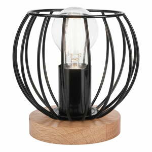 Fekete asztali lámpa (magasság 16 cm) Timo – LAMKUR