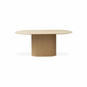 Étkezőasztal tölgyfa dekoros asztallappal 95x180 cm Nola – Unique Furniture