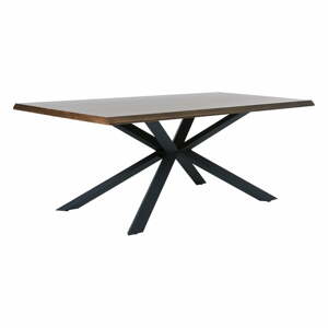 Étkezőasztal tölgyfa dekoros asztallappal 100x200 cm Arno – Unique Furniture