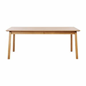 Bővíthető étkezőasztal tölgyfa dekoros asztallappal 95x190 cm Bari – Unique Furniture