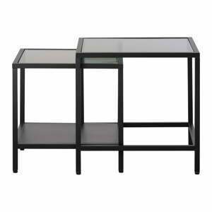 Üveg tárolóasztal szett 2 db-os 50x50 cm Bronco – Unique Furniture