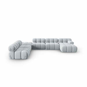 Világoskék bársony kanapé 379 cm Bellis – Micadoni Home
