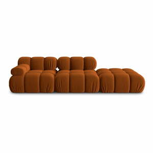 Narancssárga bársony kanapé 282 cm Bellis – Micadoni Home