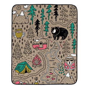 Camping piknik pléd, 145 x 180 cm - Butter Kings