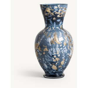 Kék üveg kézzel festett váza Aurora – Burkina