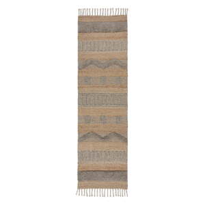 Világosszürke-natúr színű futószőnyeg 60x230 cm Medina – Flair Rugs