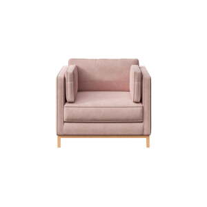 Világos rózsaszín bársony relaxációs fotel Celerio – Ame Yens
