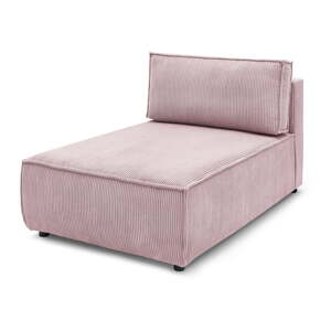 Világos rózsaszín kordbársony kanapé modul (variálható) – Bobochic Paris