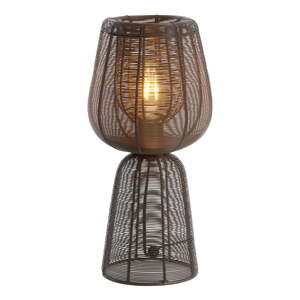 Sötétbarna asztali lámpa (magasság 42 cm) Aboso – Light & Living