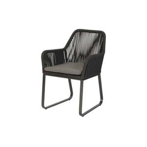 Fekete-szürke fém kerti szék Plaza – Exotan