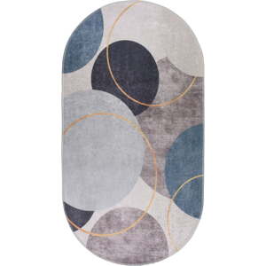 Kék-szürke mosható szőnyeg 80x120 cm Oval – Vitaus