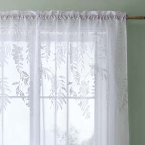 Fehér átlátszó függöny 140x137 cm Wisteria – Catherine Lansfield