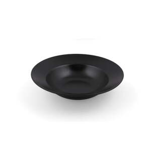 Fekete mély agyagkerámia tányér ø 26 cm – Hermia