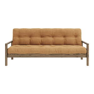 Mustársárga kinyitható kanapé 205 cm Knob – Karup Design