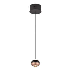 Fekete-rézszínű LED függőlámpa fém búrával ø 15,5 cm Orbit – Trio Select