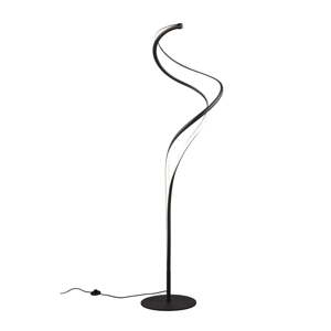 Fekete LED állólámpa fém búrával (magasság 160 cm) Nala – Trio Select