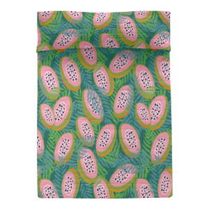 Zöld-rózsaszín steppelt ágytakaró 240x260 cm Papaya – Aware