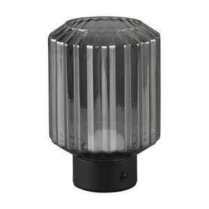 Fekete-szürke LED szabályozható asztali lámpa üveg búrával (magasság 19,5 cm) Lord – Trio