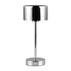 Fényes ezüstszínű LED szabályozható asztali lámpa (magasság 30 cm) Jeff – Trio