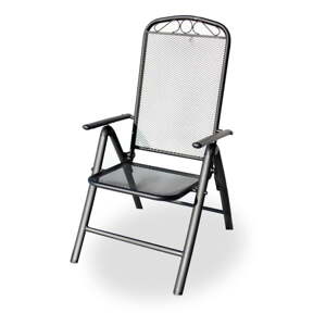 Fekete fém kerti szék – Rojaplast