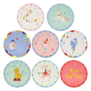 Papír egyszer használatos tányér készlet 8 db-os Circus – Meri Meri